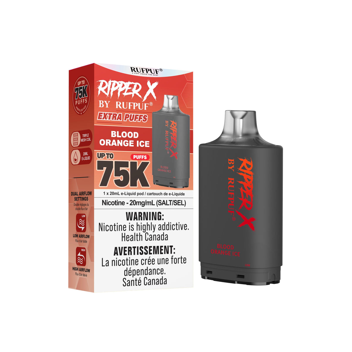 Ripper X 75K - BLOOD ORANGE ICE - 20mg