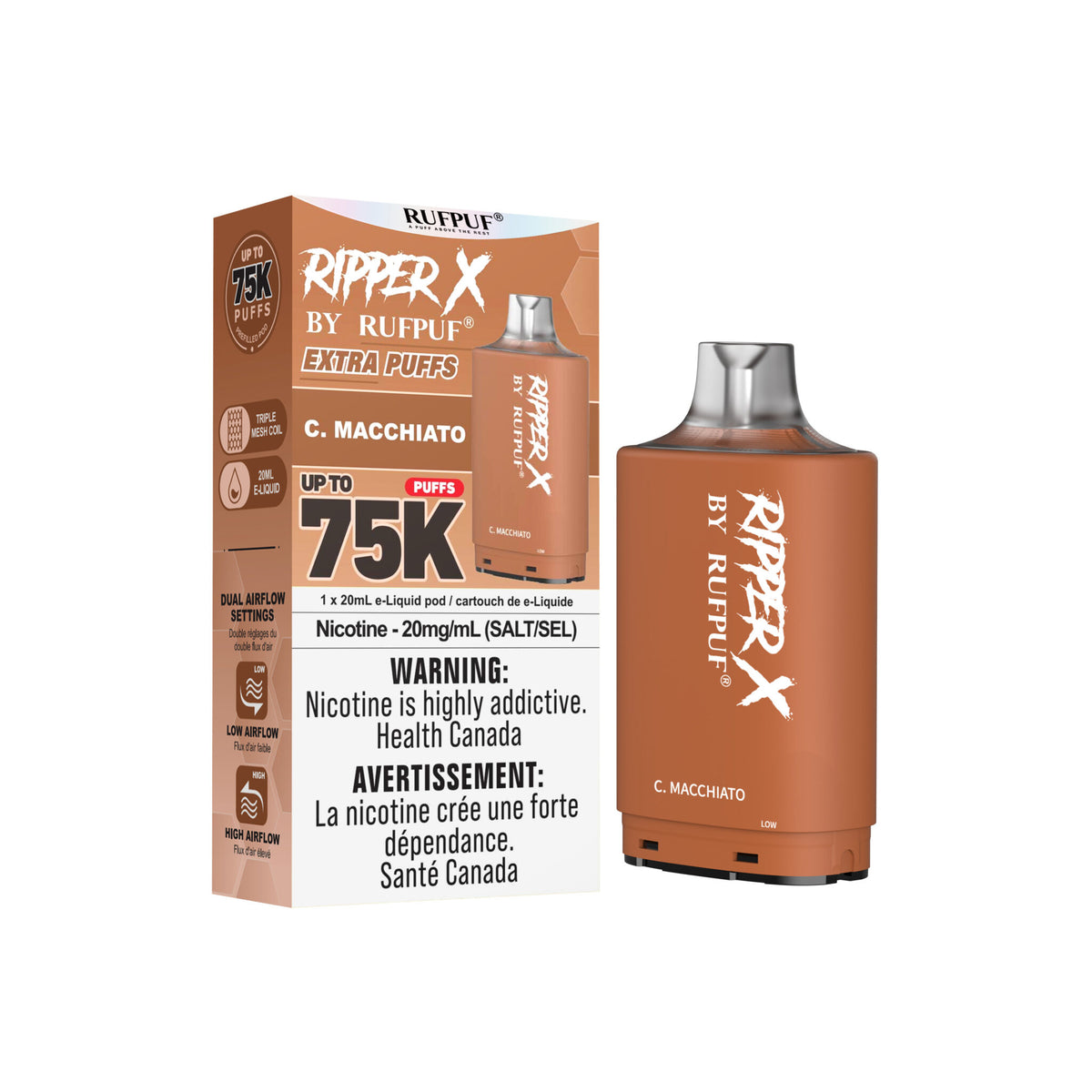 Ripper X 75K - C.MACCHIATO - 20mg