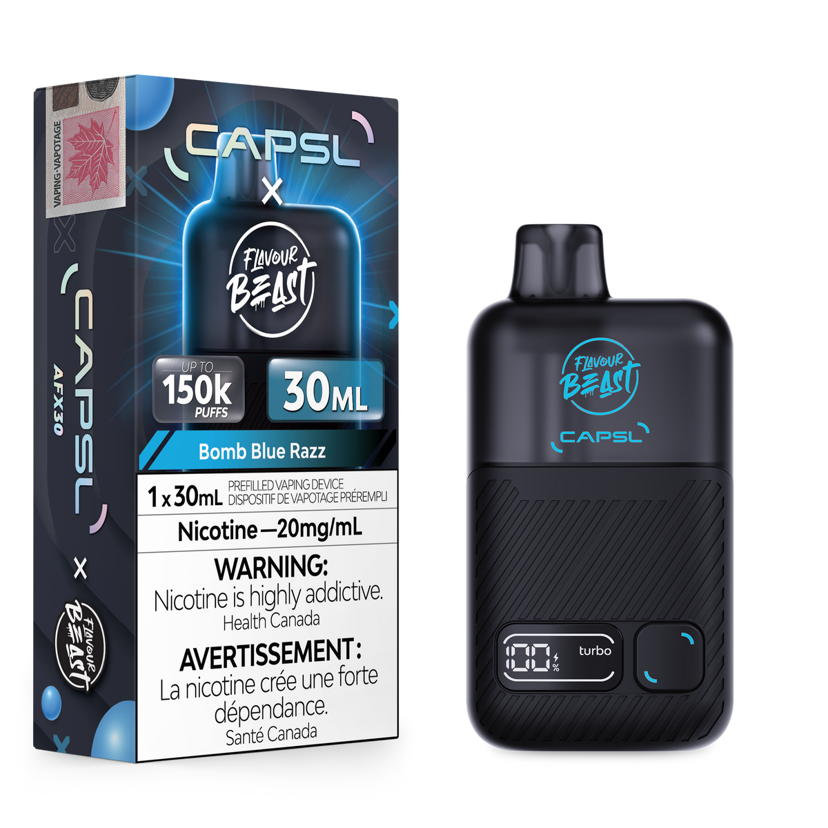 Flavour Beast - CAPSL AFX30 - Bomb Blue Razz - 20mg