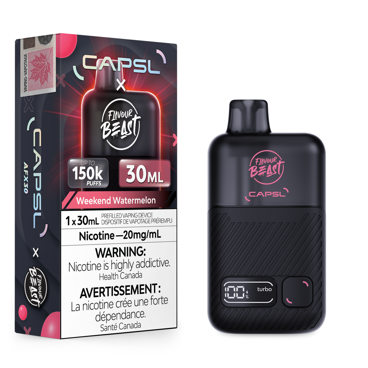 Flavour Beast - CAPSL AFX30 - Weekend Watermelon - 20mg