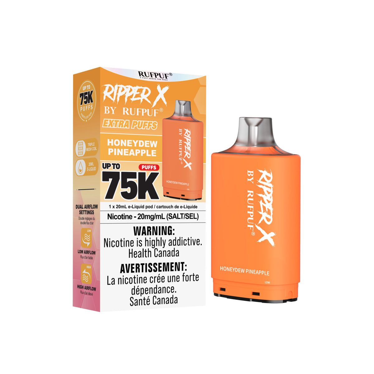 Ripper X 75K - Honeydew Pineapple - 20mg