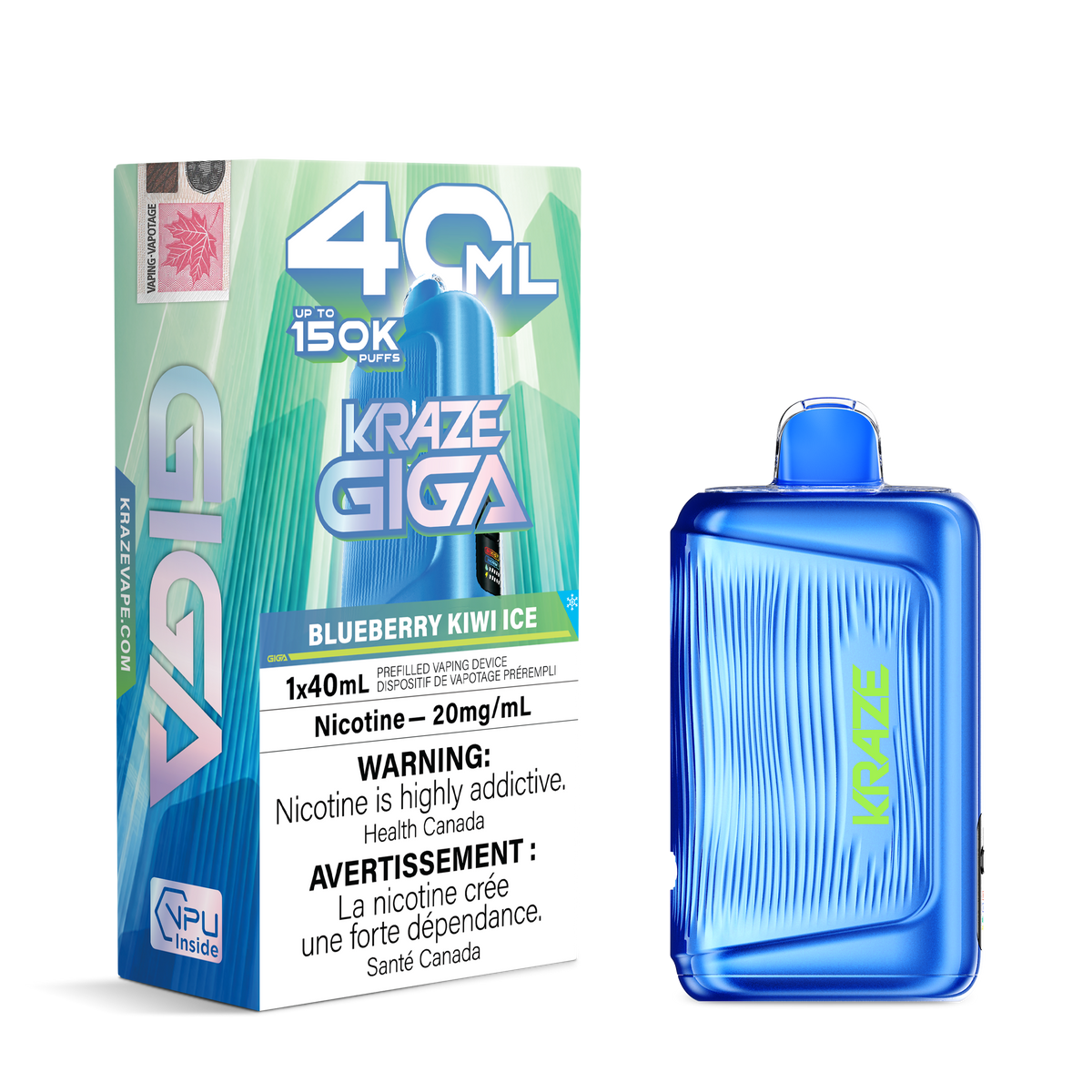 Kraze Giga - Blueberry Kiwi Ice - 20mg