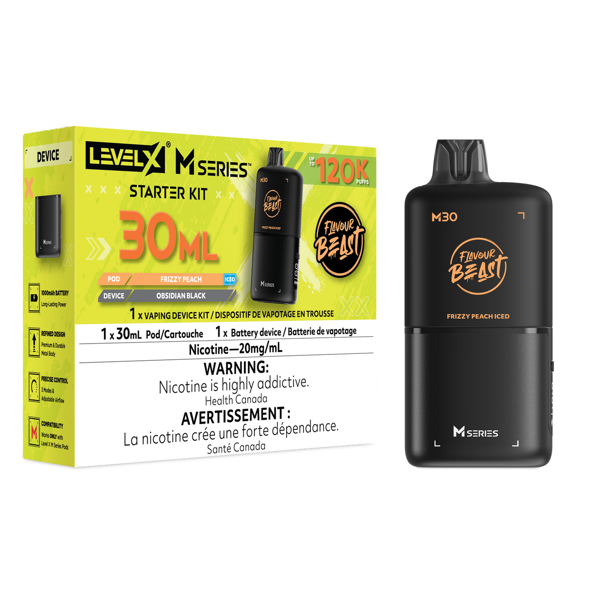 Level X Flavour Beast M Series - Starter Kit - Frizzy Peach - 20mg