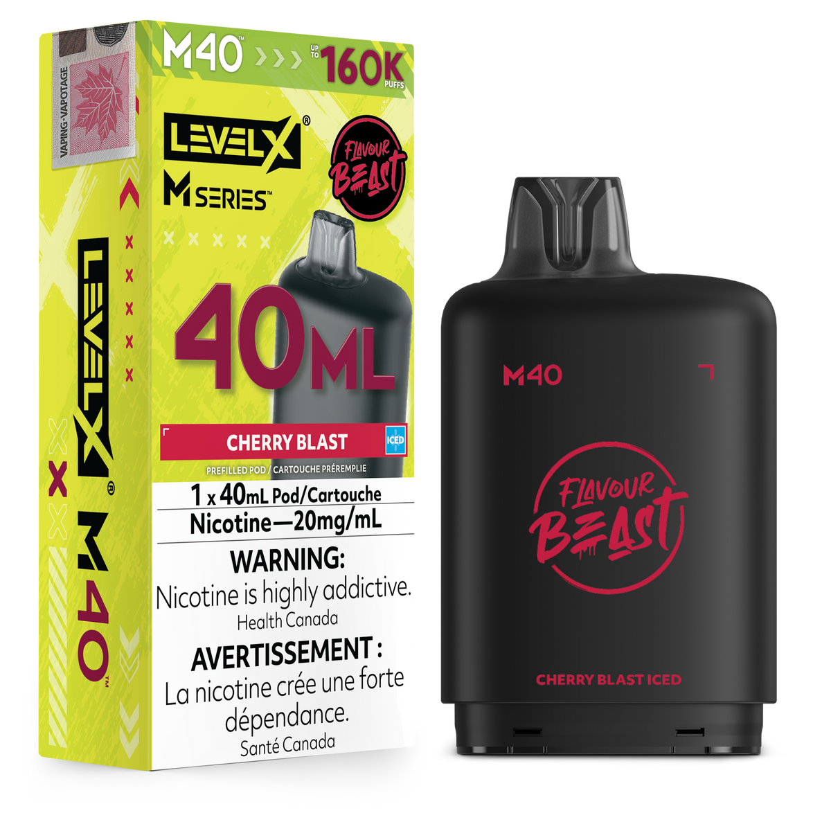Level X Flavour Beast M Series - 40ml Pod - Cherry Blast - 20mg