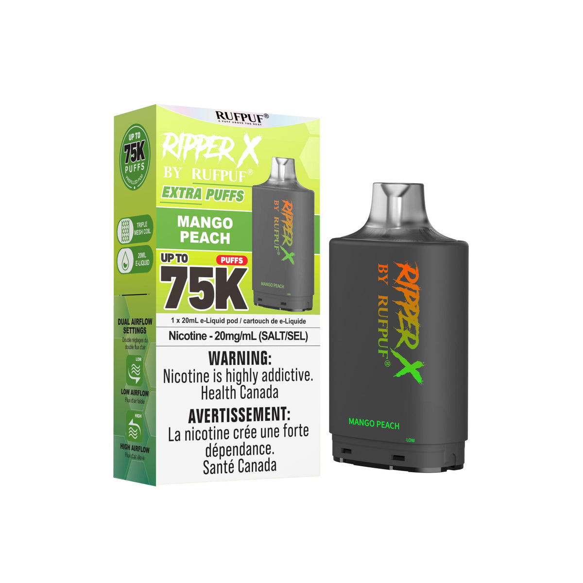 Ripper X 75K - Mango Peach - 20mg