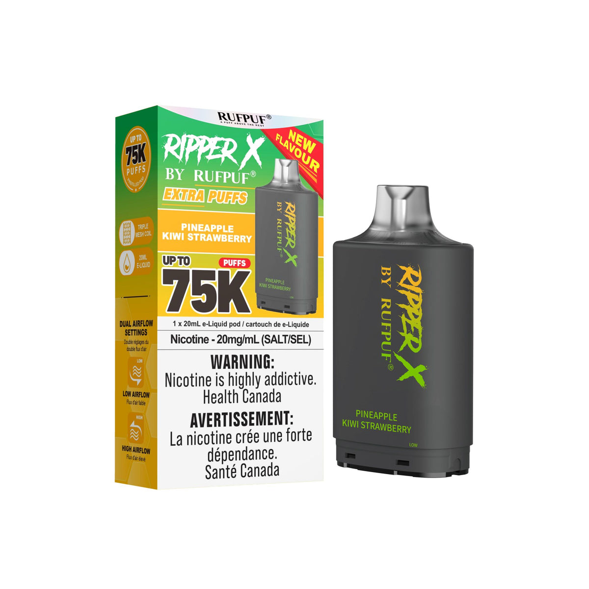 Ripper X 75K - PINEAPPLE PASSION FRUIT ICE - 20mg