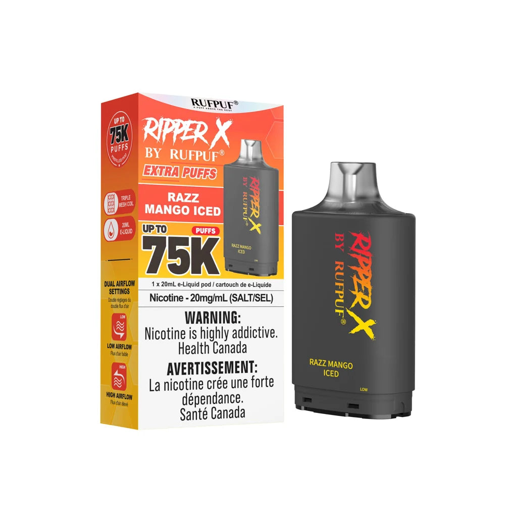 Ripper X 75K - Razz Mango Iced - 20mg