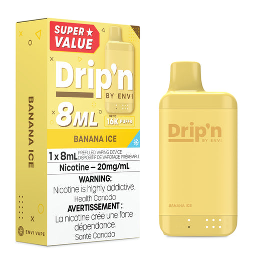 Drip'n by Envi 8mL Disposable - Banana Ice - 20mg