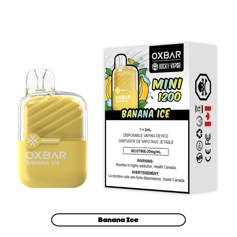 Rocky Vapor Oxbar Mini 1200 - Banana Ice - 20mg