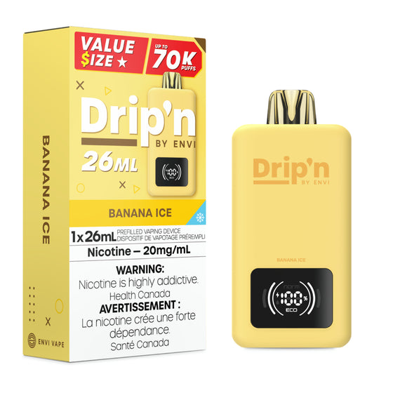 Drip'n by Envi 26mL Disposable - Banana Ice - 20mg