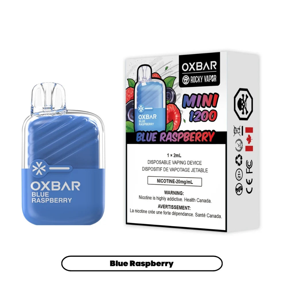 Rocky Vapor Oxbar Mini 1200 - Blue Raspberry - 20mg