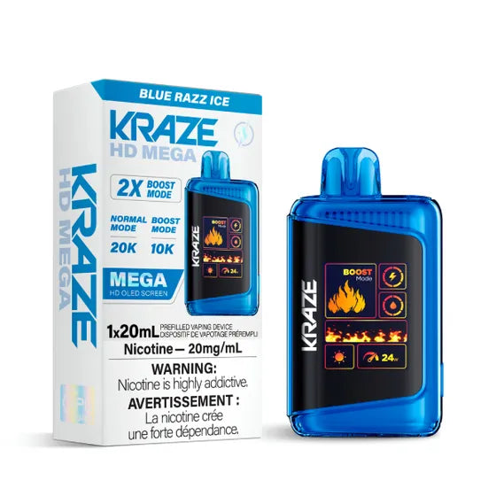 Kraze HD Mega - Blue Razz Lemon Ice - 20mg