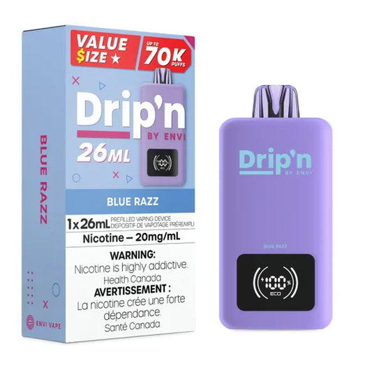 Drip'n by Envi 26ML Disposable - Blue Razz - 20mg