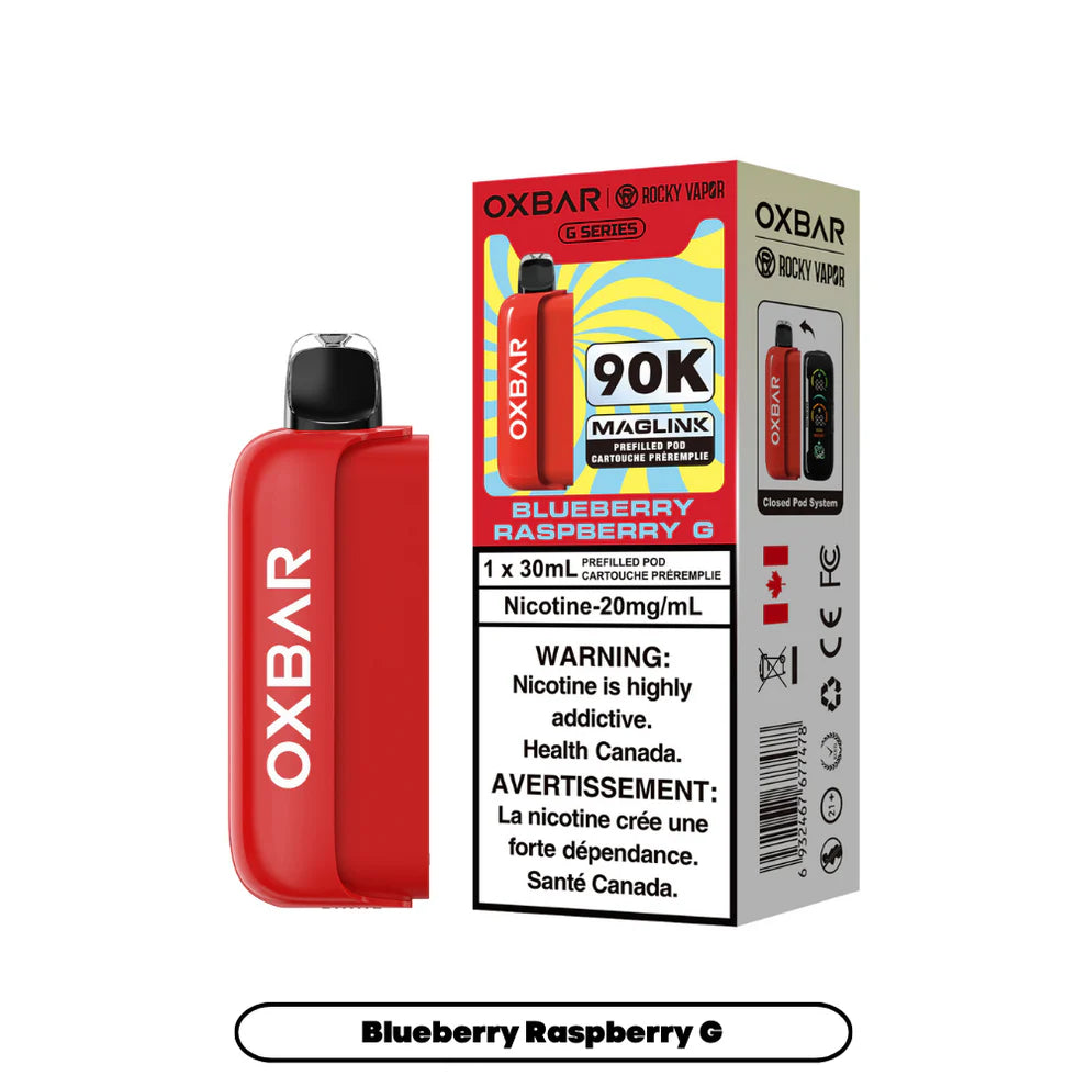 Rocky Vapor Oxbar Maglink Replacement Pod- G Series - Blueberry Raspberry G - 20mg