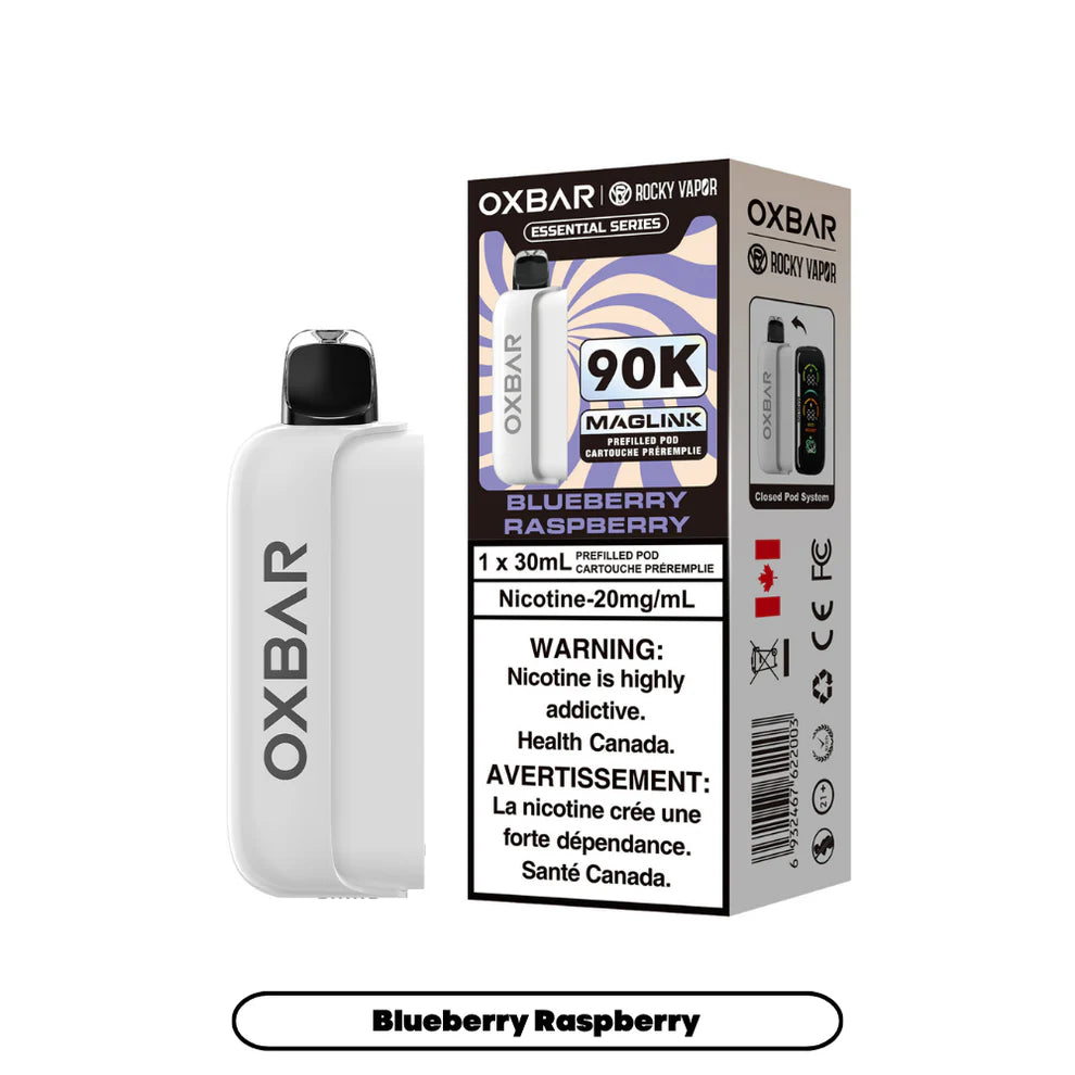 Rocky Vapor Oxbar Maglink Replacement Pod - Essential Series - Blueberry Raspberry - 20mg