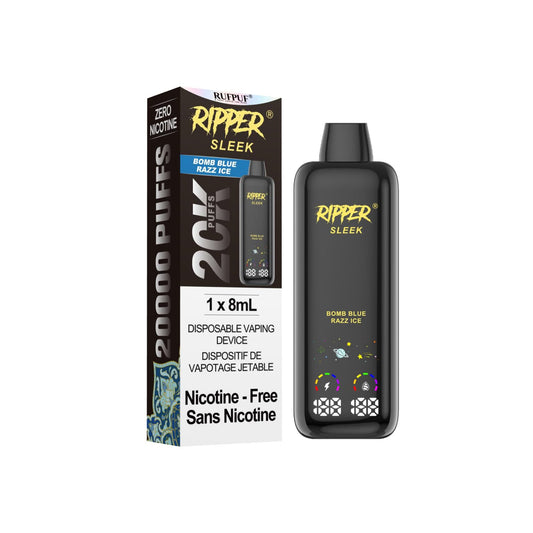 Bomb Blue Razz Ice Ripper SLEEK 8ml - Zero Nicotine