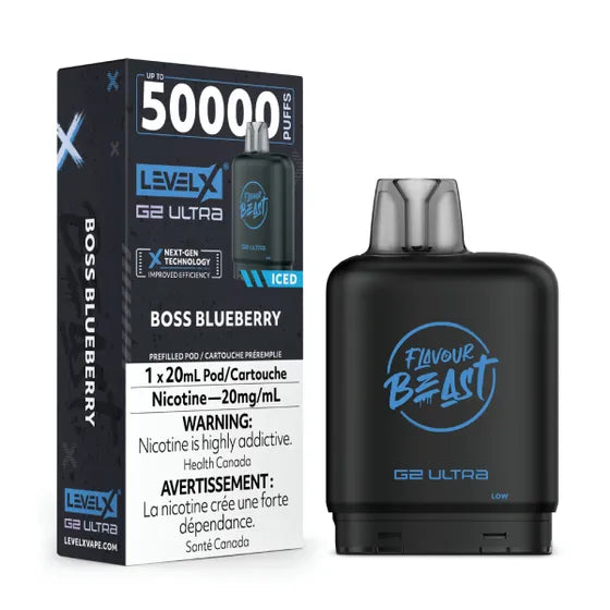 Level X Flavour Beast G2 Ultra - Boss Blueberry Iced - 20mg