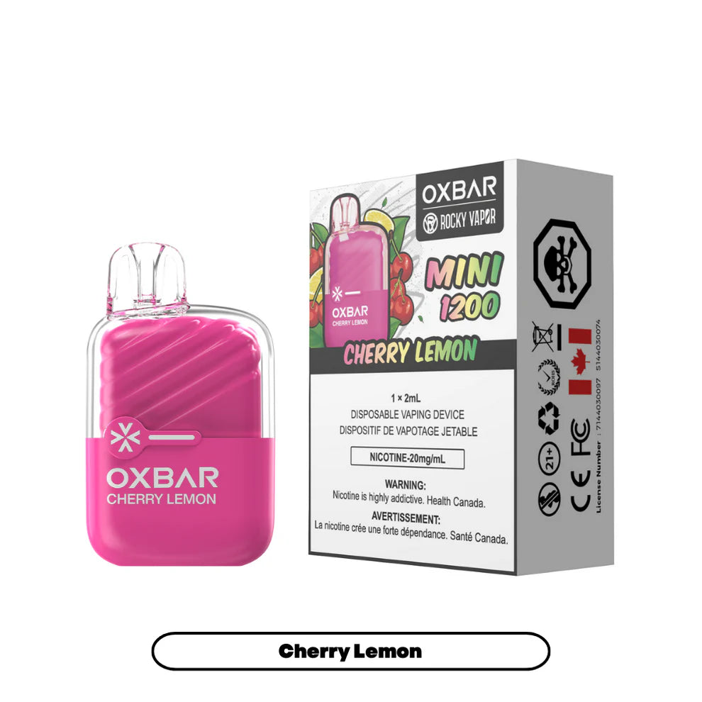 Rocky Vapor Oxbar Mini 1200 - Cherry Lemon - 20mg