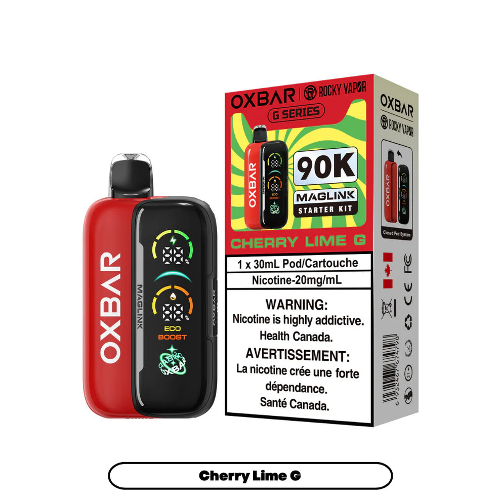Rocky Vapor Oxbar Maglink - G Series - Cherry Lime G - 20mg {Starter Kit}
