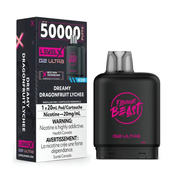 Level X Flavour Beast G2 Ultra - Dreamy Dragonfruit Lychee Iced - 20mg