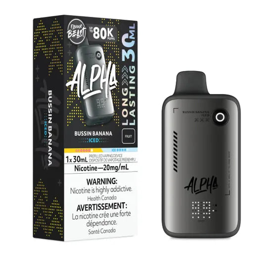 Flavour Beast Alpha Disposable - Bussin' Banana Iced - 20mg