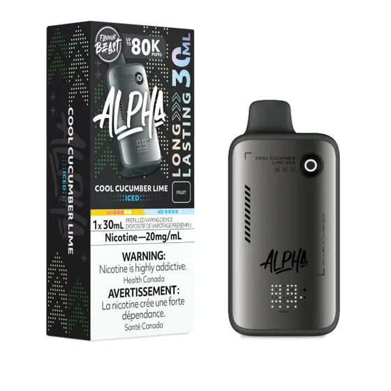 Flavour Beast Alpha Disposable - Cool Cucumber Lime Iced - 20mg