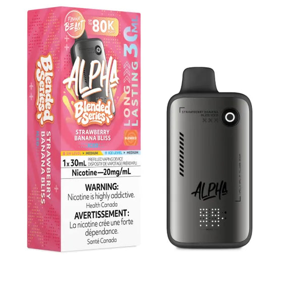Flavour Beast Alpha Disposable - Strawberry Banana Bliss Iced - 20mg
