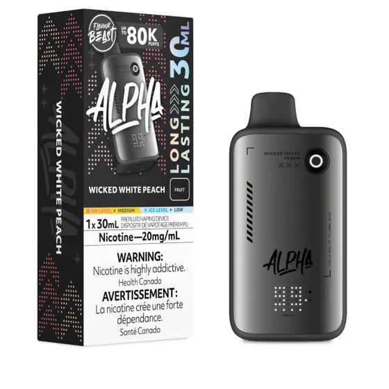 Flavour Beast Alpha Disposable - Wicked White Peach - 20mg