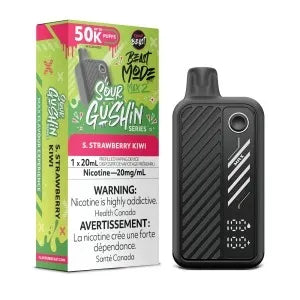 Flavour Beast Beast Mode Max 2 - Sour Gushin S. Strawberry Kiwi - 20mg
