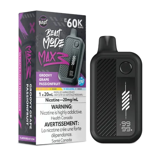 Flavour Beast Beast Mode Max 3 - Groovy Grape Passionfruit Iced - 20mg