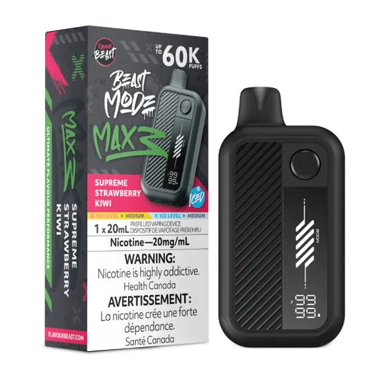 Flavour Beast Beast Mode Max 3 - Supreme Strawberry Kiwi Iced - 20mg