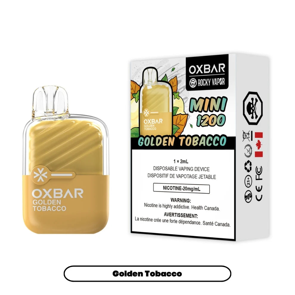 Rocky Vapor Oxbar Mini 1200 - Golden Tobacco - 20mg