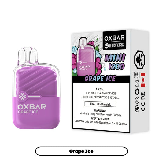 Rocky Vapor Oxbar Mini 1200 - Grape Ice - 20mg
