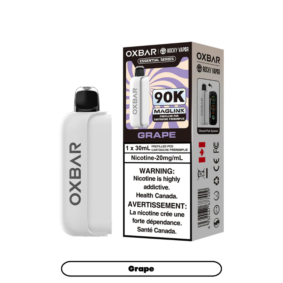 Rocky Vapor Oxbar Maglink Replacement Pod - Essential Series - Grape - 20mg