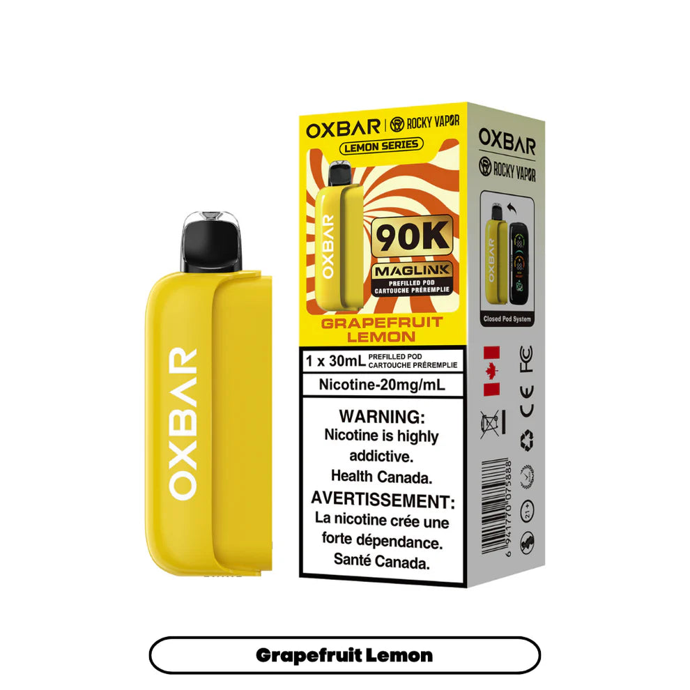 Rocky Vapor Oxbar Maglink Replacement Pod- Lemon Series - Grapefruit Lemon - 20mg