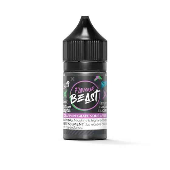 Flavour Beast E-Liquid 30ml - Grapplin' Grape Sour Apple Iced - 20mg