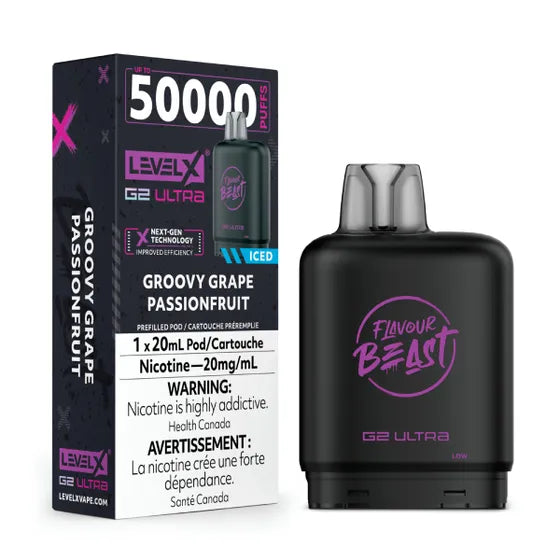 Level X Flavour Beast G2 Ultra - Groovy Grape Passionfruit - 20mg