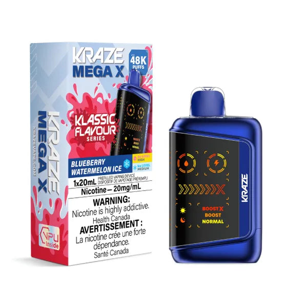 Kraze Mega X Klassic - Blueberry Watermelon Ice - 20mg