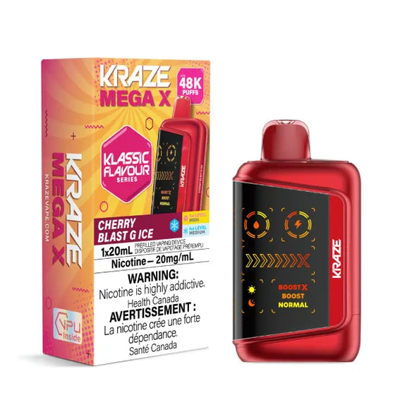 Kraze Mega X Klassic - Cherry Blast G Ice - 20mg