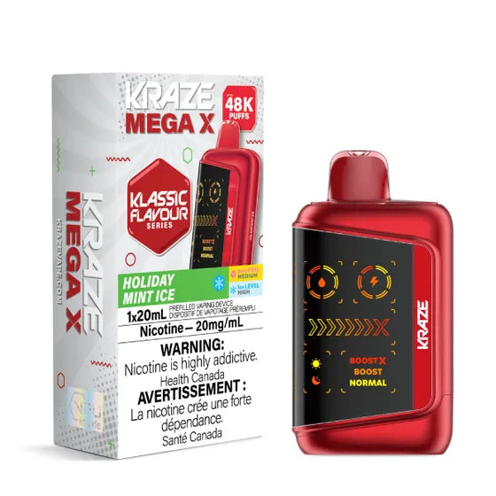 Kraze Mega X Klassic - Holiday Mint Ice - 20mg