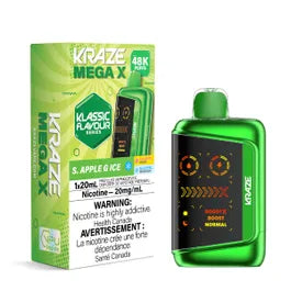 Kraze Mega X Klassic - S. Apple G Ice - 20mg