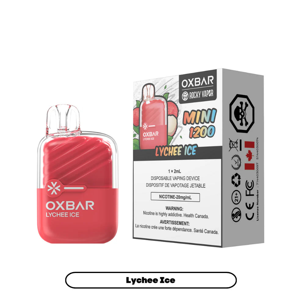 Rocky Vapor Oxbar Mini 1200 - Lychee Ice - 20mg