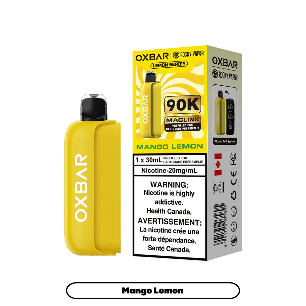 Rocky Vapor Oxbar Maglink Replacement Pod - Lemon Series - Mango Lemon - 20mg