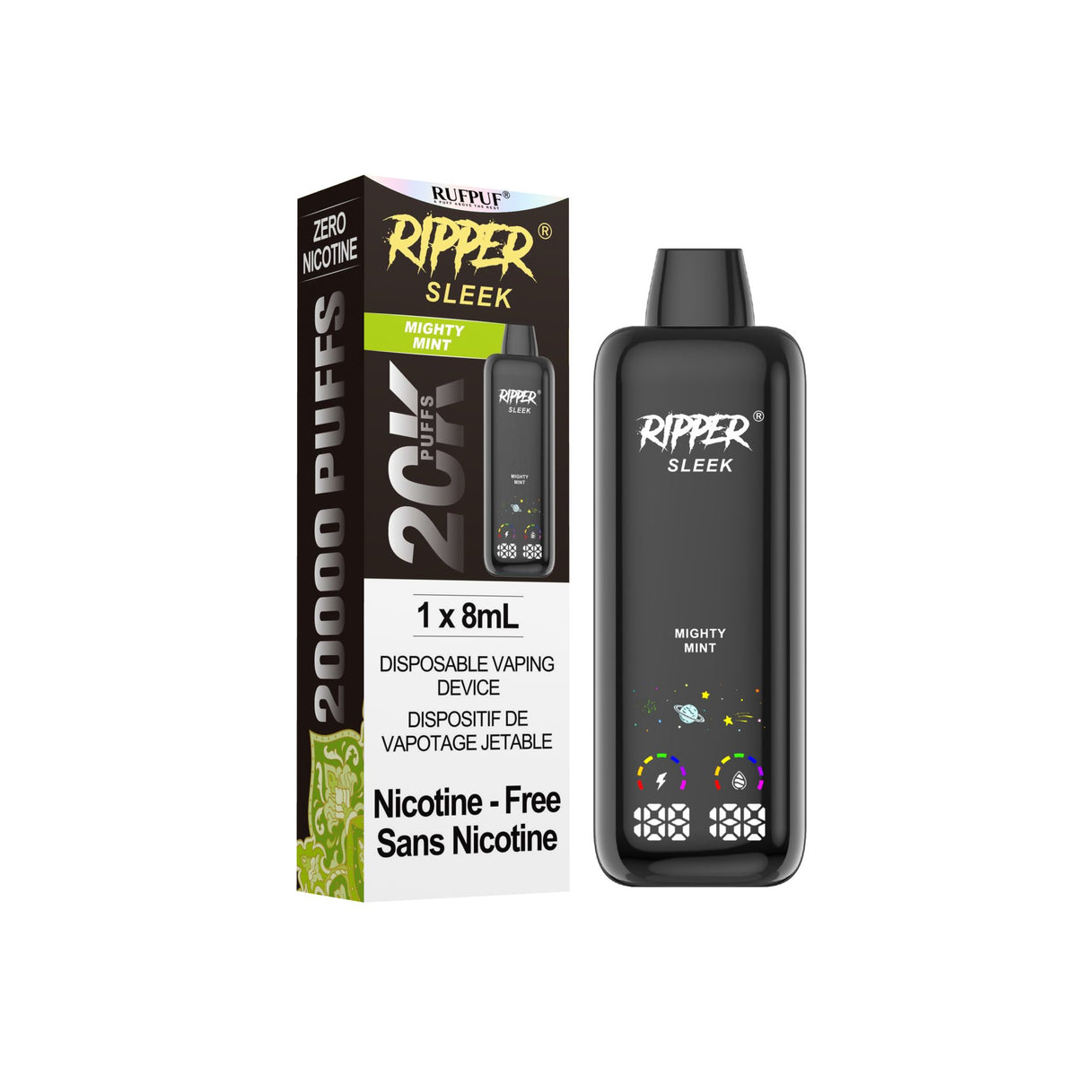 Mighty Mint Ripper SLEEK 8ml - Zero Nicotine