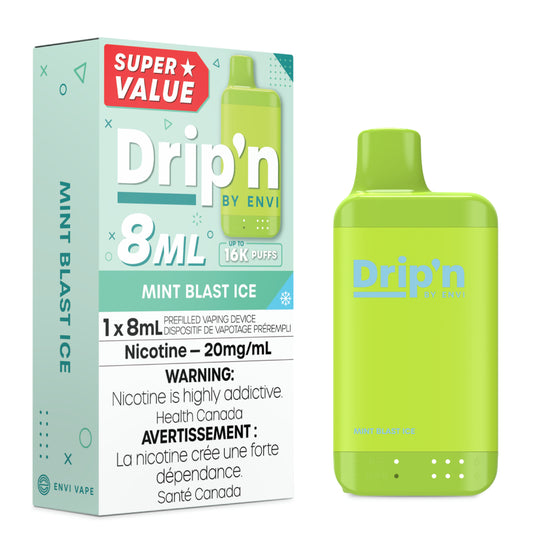 Drip'n by Envi 8mL Disposable - Mint Blast Ice - 20mg