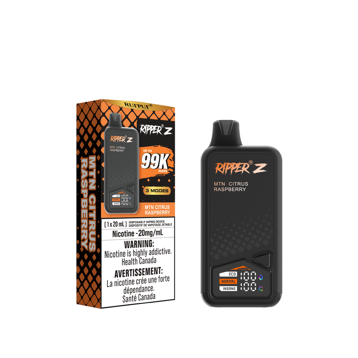 Mtn Citrus Raspberry Ripper Z - 20mg