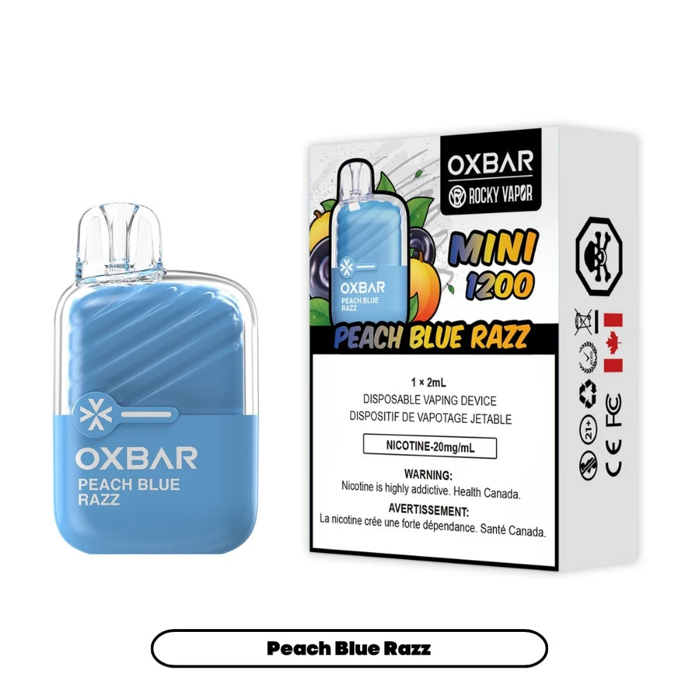Rocky Vapor Oxbar Mini 1200 - Peach Blue Raspberry - 20mg