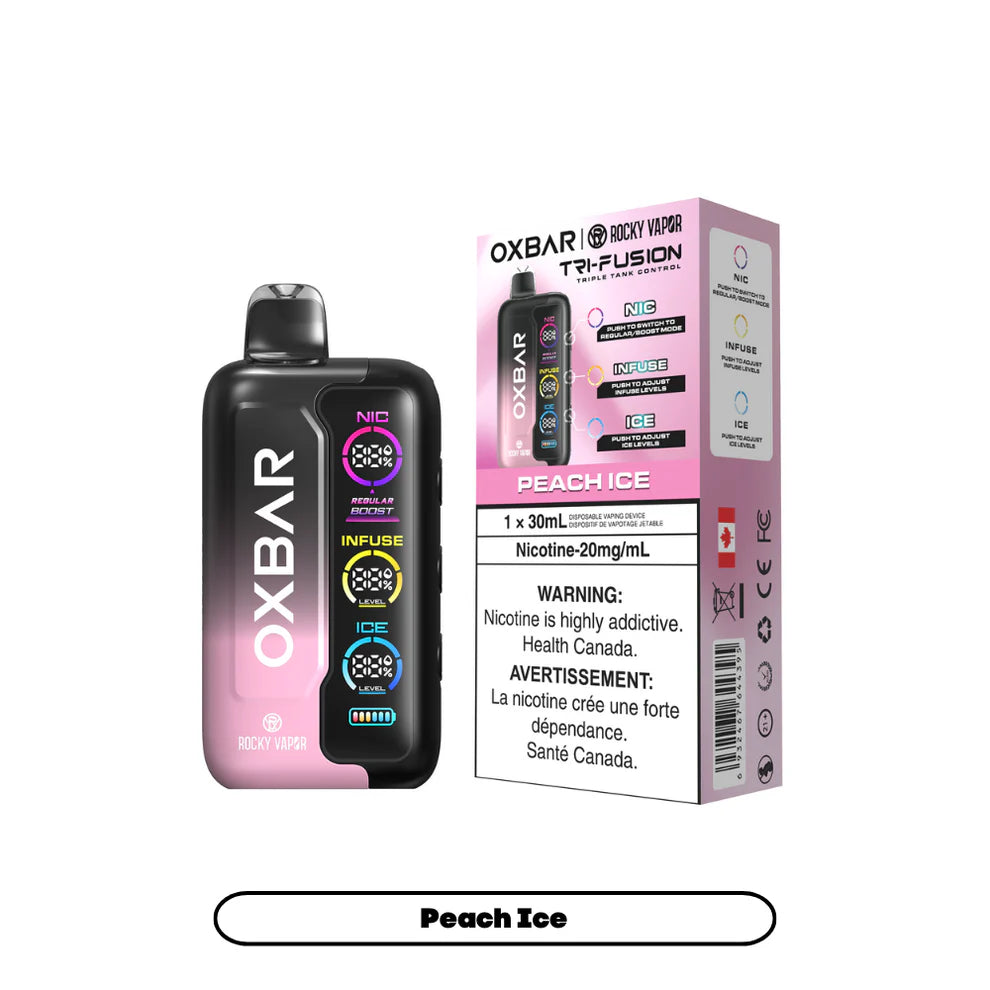 Rocky Vapor Oxbar Tri Fusion - Peach Ice - 20mg