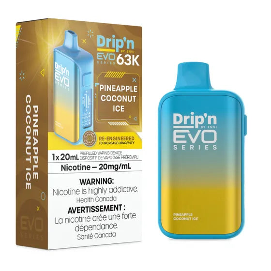 Drip'n by Envi EVO 63K Disposable - Pineapple Coconut Ice - 20mg