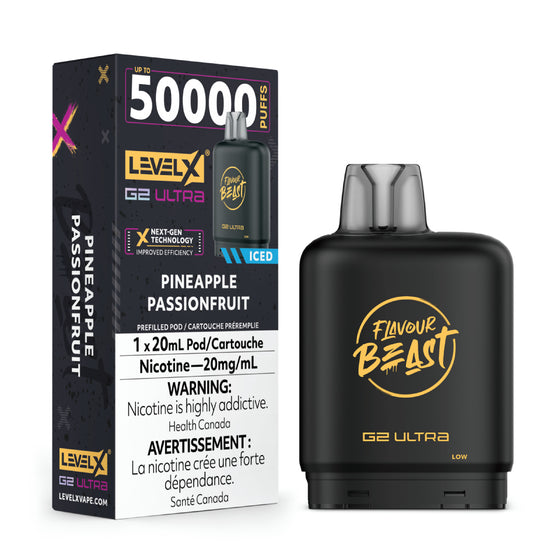 Level X Flavour Beast G2 Ultra - Pineapple Passionfruit Iced - 20mg
